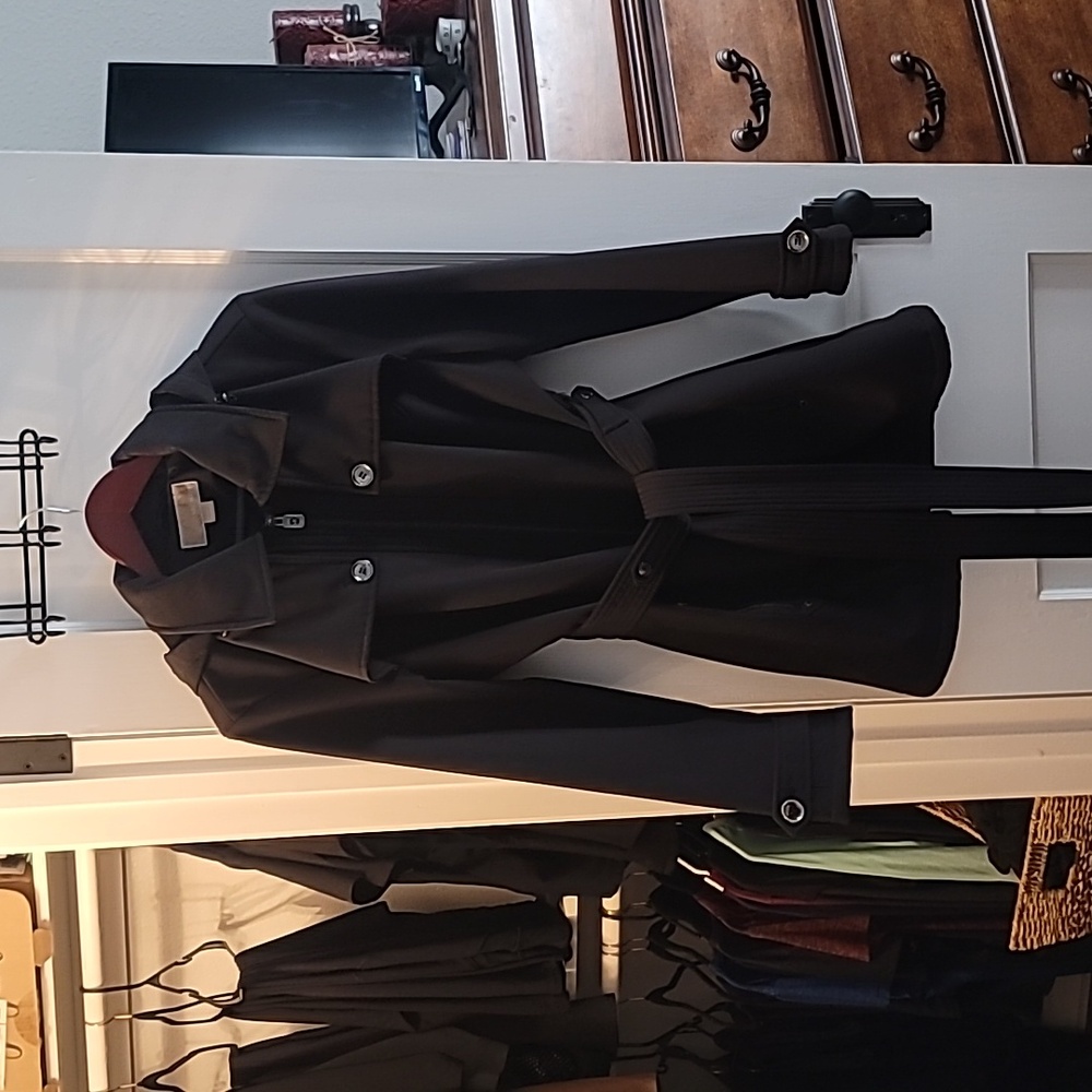 Michael Kors Black Peacoat with Belt